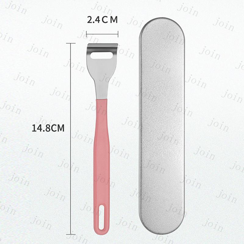 br196#舌クリーナー 日本国内当日発送 2type 2本セット 舌みがき タンスクレーパー 舌ブラシ 携帯用 ステンレス製 口内ケア 舌磨き 専用ケース付き 舌苔除去 |  | 09