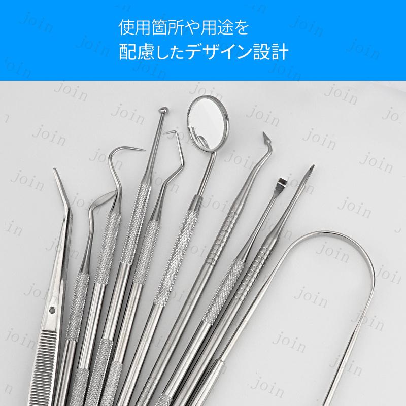 10本セット専用ケース付き歯石取り器具 歯石削り セルルケア 豪華 しこう取り ステンレス製 自宅用 デンタルツール 歯間 ヤニ 歯垢取り 口臭予防 #br19 |  | 13