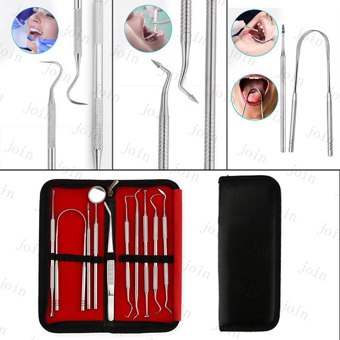 10本セット専用ケース付き歯石取り器具 歯石削り セルルケア 豪華 しこう取り ステンレス製 自宅用 デンタルツール 歯間 ヤニ 歯垢取り 口臭予防 #br19 |  | 04