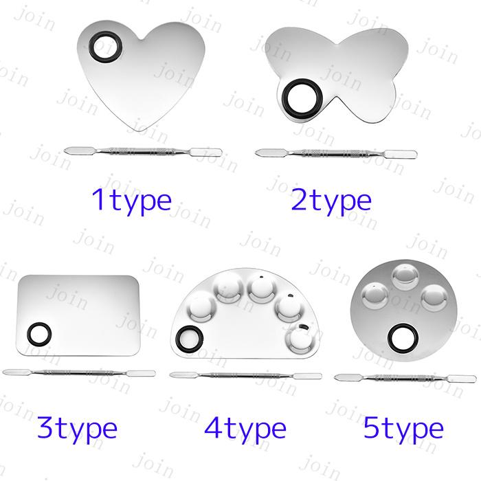 ネイルパレット 日本国内当日発送 5type ジェルネイル ネイル用品 ステンレス セルフネイル おしゃれ ネイル用トレイ ハード ネイルツール #br200｜join｜02