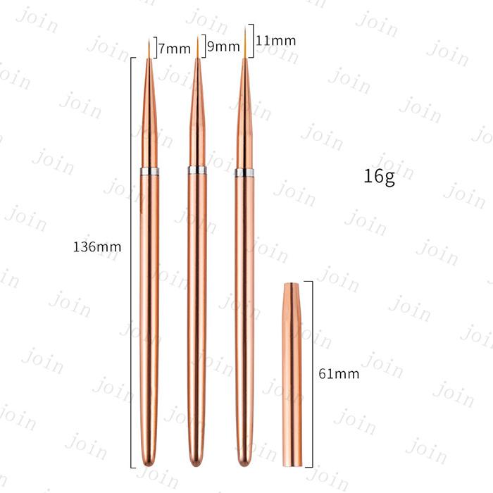 ネイルブラシ ライナー 日本国内当日発送 3本セット ネイルツール ブラシ キャップ付き セルフネイル ジェルネイル 線引き ネイル筆 アート #br208｜join｜11