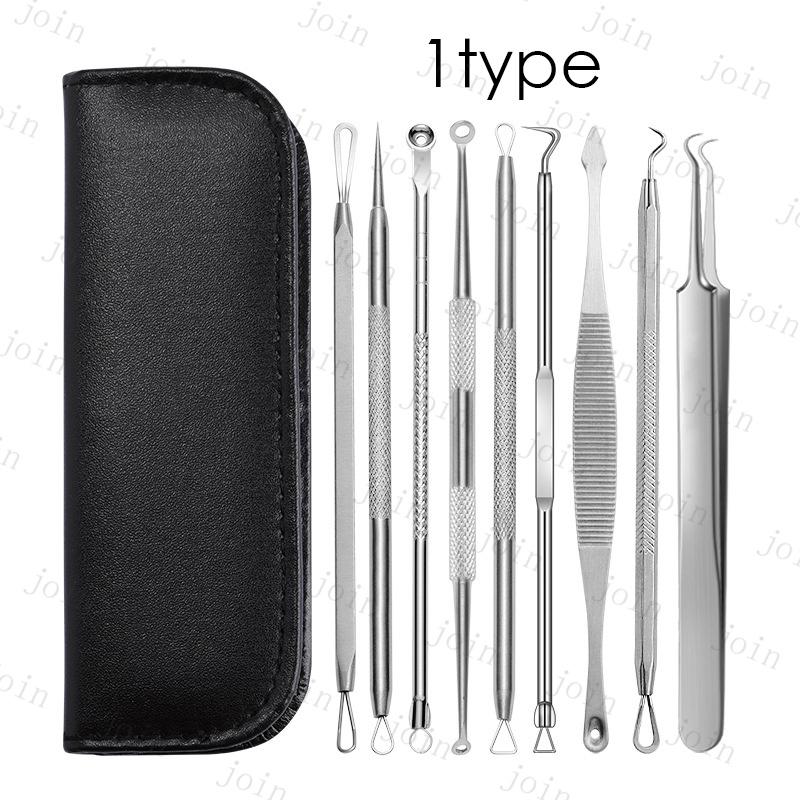 br225#毛穴ケアセット 日本国内当日発送 9本セット 2type 角栓 ピンセット ニキビ 角質取り ニキビケア 毛抜き ニキビ取り 角質除去 いちご鼻 ケース付き 黒ずみ |  | 01