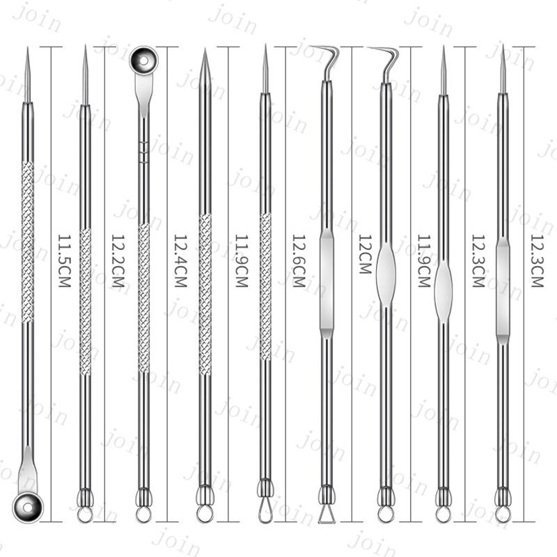 br227#ニキビ取り 道具 日本国内当日発送 9本セット 2type 毛穴ケア 韓国 毛抜き 高級 角栓取り コメドプッシャー ニキビ針 ステンレス いちご鼻 専用ケース付き |  | 13