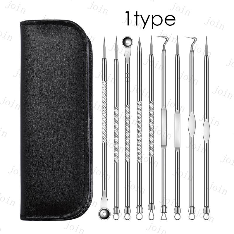 br227#ニキビ取り 道具 日本国内当日発送 9本セット 2type 毛穴ケア 韓国 毛抜き 高級 角栓取り コメドプッシャー ニキビ針 ステンレス いちご鼻 専用ケース付き |  | 01