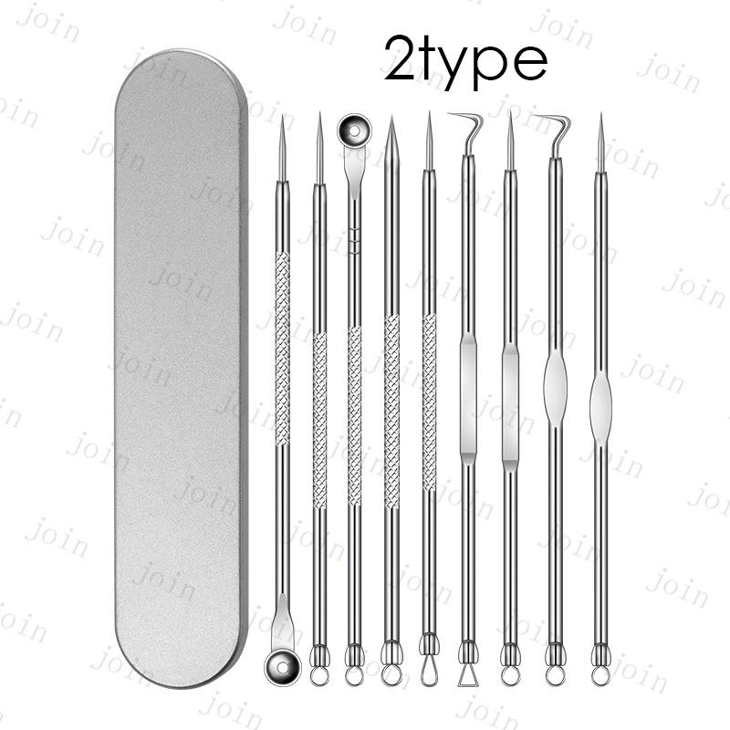 br227#ニキビ取り 道具 日本国内当日発送 9本セット 2type 毛穴ケア 韓国 毛抜き 高級 角栓取り コメドプッシャー ニキビ針 ステンレス いちご鼻 専用ケース付き |  | 06