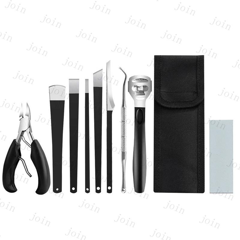 br237#ペディキュアナイフ キット 当日発送 10本セット フットケア 爪切り マニキュア ケース付き ネイルニッパー 甘皮処理 ステンレス 巻き爪 硬い爪 爪磨き |  | 01