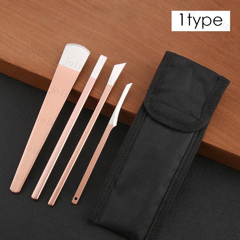 br239#ペディキュアナイフ 当日発送 5本セット 2type 平刃ナイフ 角質取り ステンレス ネイルケア 甘皮処理 フットケア 爪切り マニキュア グルーミングセット |  | 01