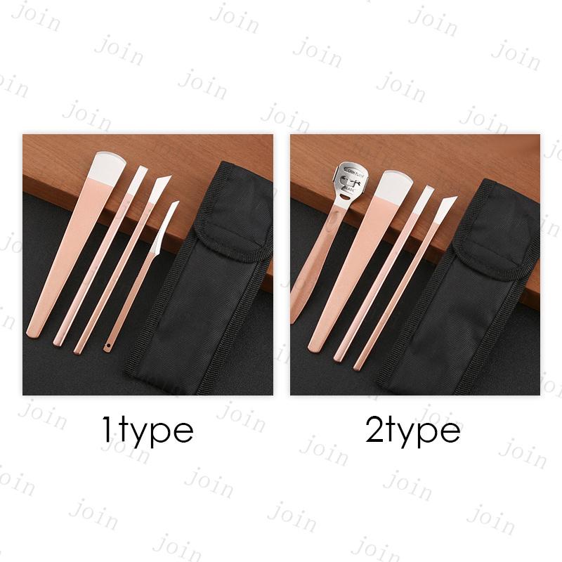 br239#ペディキュアナイフ 当日発送 5本セット 2type 平刃ナイフ 角質取り ステンレス ネイルケア 甘皮処理 フットケア 爪切り マニキュア グルーミングセット |  | 03