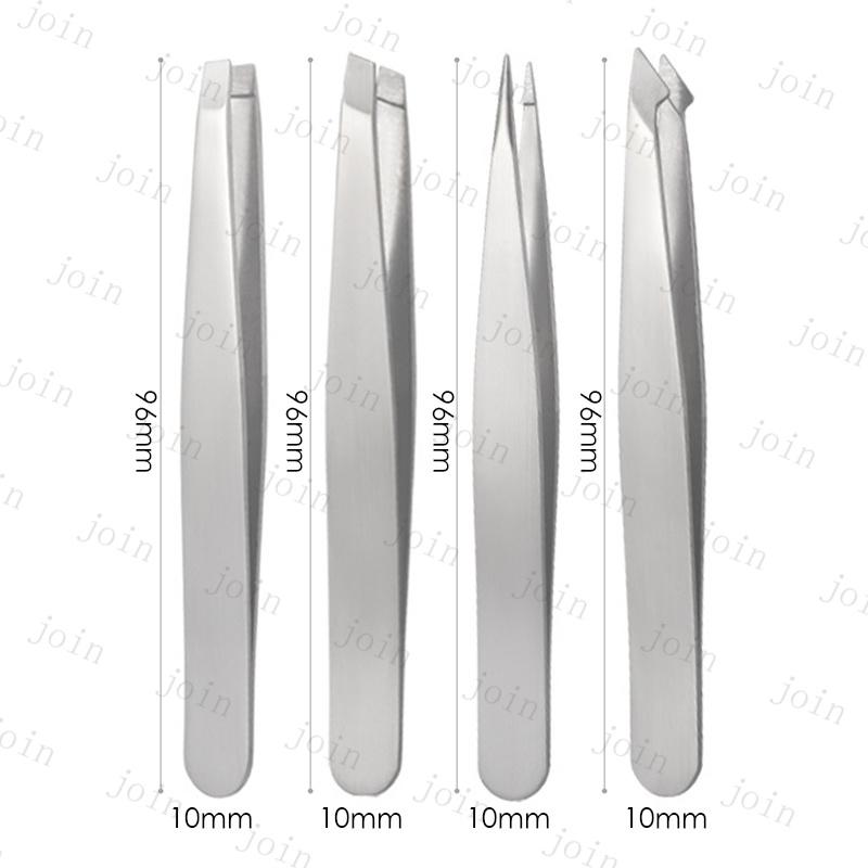 br242#毛抜き 4本セット 当日発送 2type ピンセット ムダ毛 眉毛 処理 収納ケース付き メイク道具 身だしなみ フェイスケア 先平 ステンレス製 先細 ツィザー |  | 10