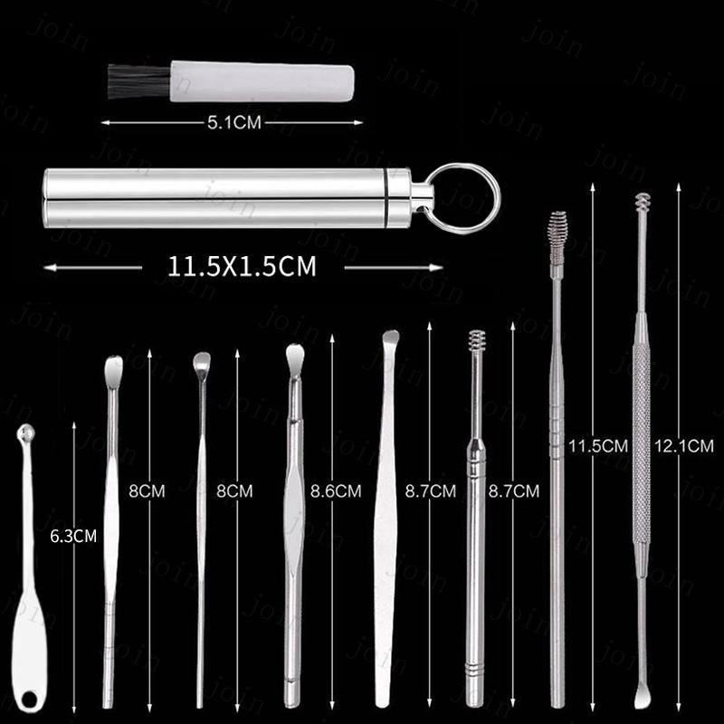 br24# 耳かき セット みみかき 耳掃除 専用ケース付き ステンレス製 自宅用 ポイント消化  耳垢クリーナー  耳用 大きい 小さい 手入れ 耳くそ 耳垢 |  | 15