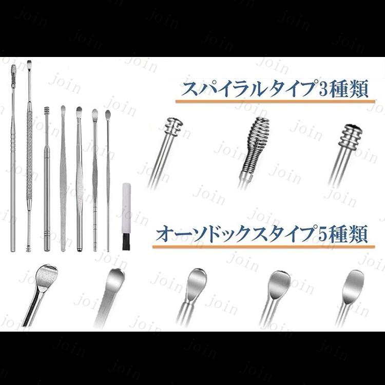 br24# 耳かき セット みみかき 耳掃除 専用ケース付き ステンレス製 自宅用 ポイント消化  耳垢クリーナー  耳用 大きい 小さい 手入れ 耳くそ 耳垢 |  | 09