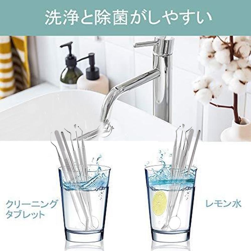 6本セット 歯石取り器具 自宅用 デンタルツール 専用ケース付き 歯間 ヤニ 歯垢取り 口臭予防 しこう取り 歯石取り器具 歯用ツール 歯石削り #br35 |  | 11