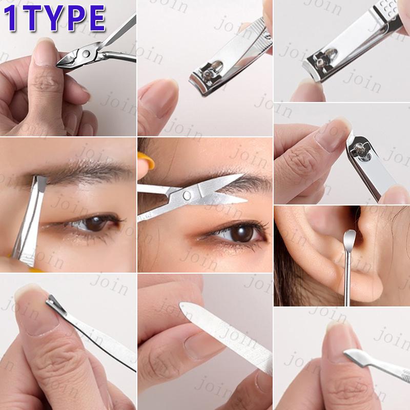 身だしなみセット 日本国内当日発送 10本セット 眉用ハサミ 毛抜き ステンレス製 ネイルケア 爪切り 甘皮ケア  甘皮取り 多機能ケース 旅行 ケース付き #br63 |  | 04