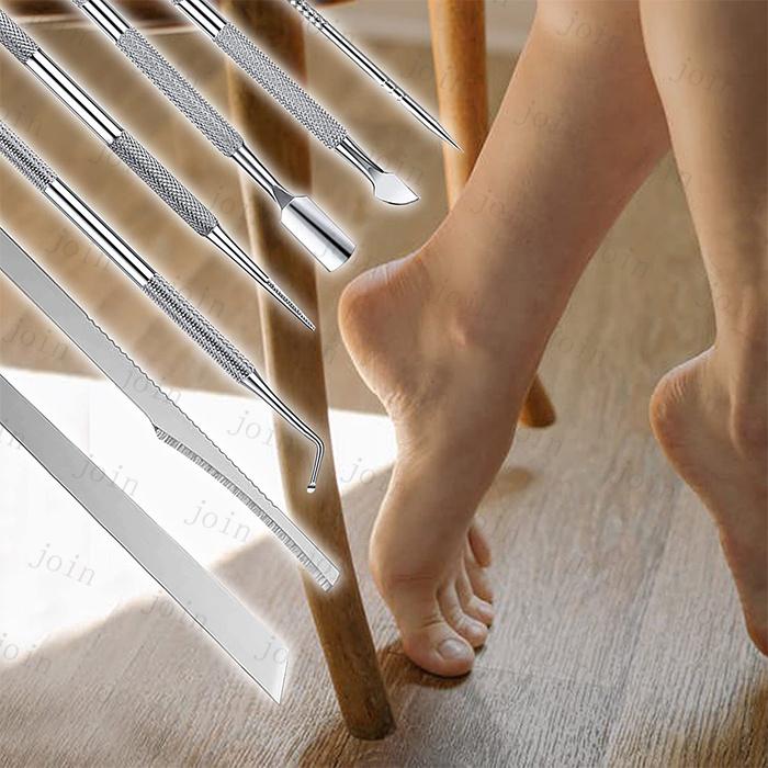 ネイルケアセット (br72) 日本国内当日発送 6本セット 爪垢取り ステンレス製 爪リフター 爪やすり 巻き爪 硬い爪 ゾンデ 甘皮処理 手足両用 爪ケア フットケア |  | 08