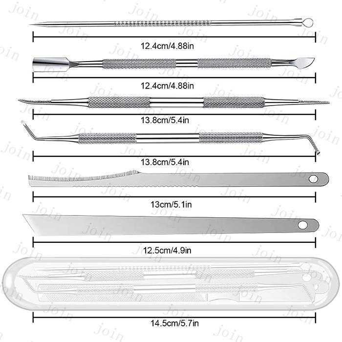 ネイルケアセット (br72) 日本国内当日発送 6本セット 爪垢取り ステンレス製 爪リフター 爪やすり 巻き爪 硬い爪 ゾンデ 甘皮処理 手足両用 爪ケア フットケア |  | 09