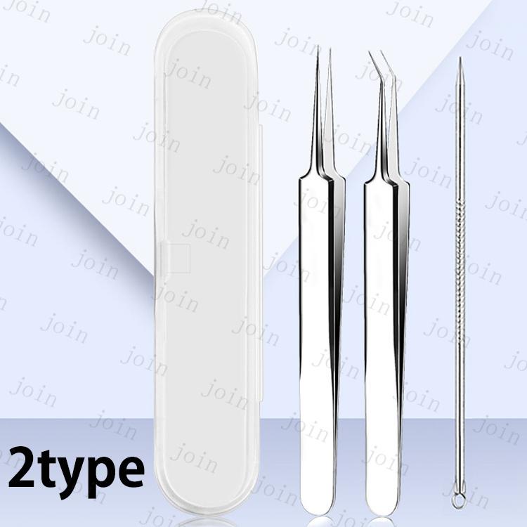 ピンセット精密 日本国内当日発送 2本セット 先曲がりピンセット ストレートピンセット ツィーザー鷲口タイプ ステンレス製 カーブ型 ネイルアート #br89 |  | 03