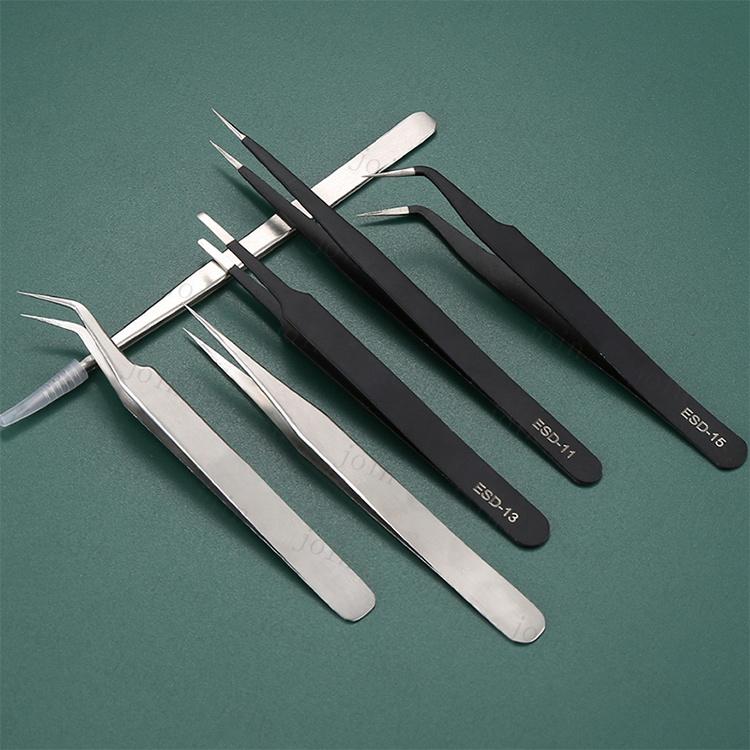 精密ピンセット 日本国内当日発送 6本セット 極細ピンセット ネイルアート デコ ストレートタイプ アクセサリー工具ツール ワシ口タイプ マツエク#br97 |  | 10