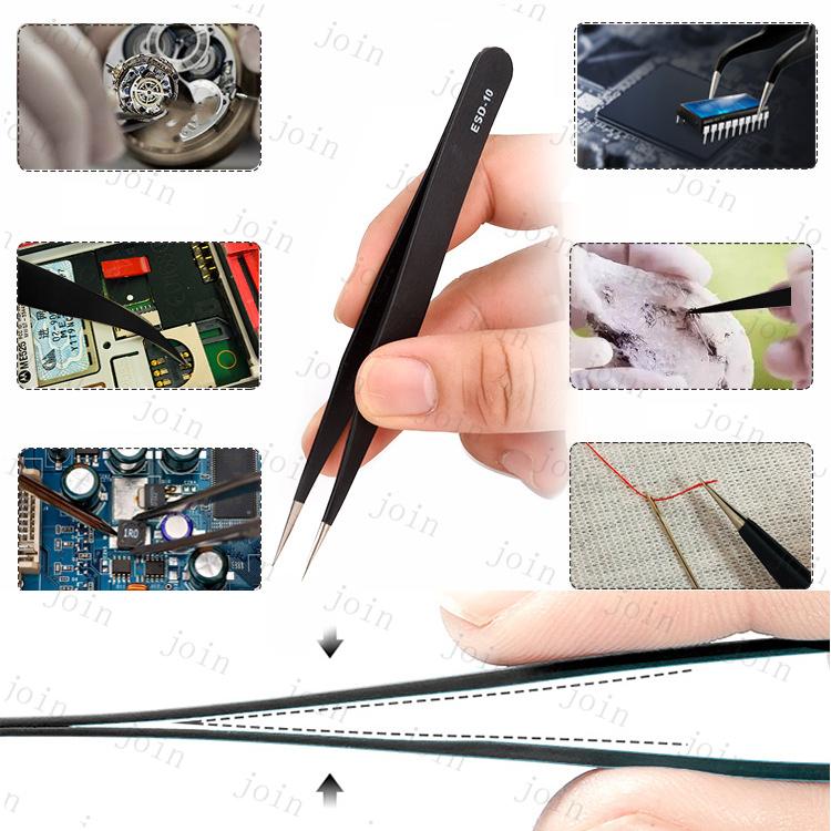 精密ピンセット 日本国内当日発送 6本セット 極細ピンセット ネイルアート デコ ストレートタイプ アクセサリー工具ツール ワシ口タイプ マツエク#br97 |  | 11