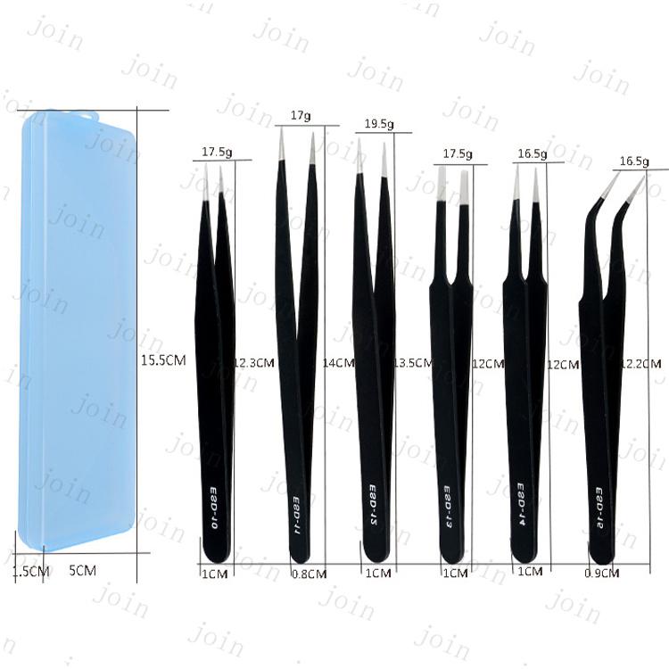 精密ピンセット 日本国内当日発送 6本セット 極細ピンセット ネイルアート デコ ストレートタイプ アクセサリー工具ツール ワシ口タイプ マツエク#br97 |  | 12