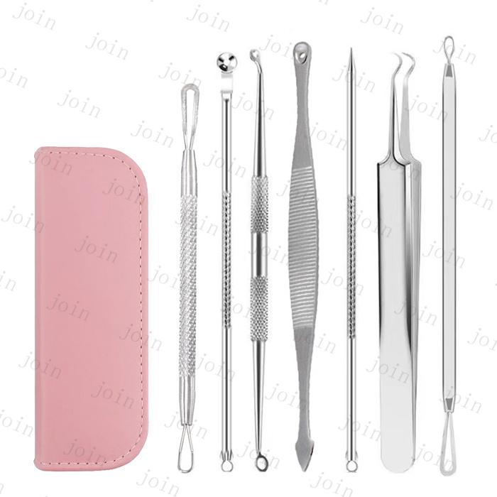 ニキビ取り (BR9) 日本国内当日発送 7本セット 毛穴ケア専用キット 毛抜き 黒ニキビ除去 ステンレス 黒ずみ取り コメドプッシャー 角栓取り いちご鼻すっきり |  | 02