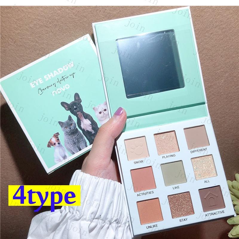 2type かわいい 犬 猫 プリント 9color setアイシャドウ アイシャドウ