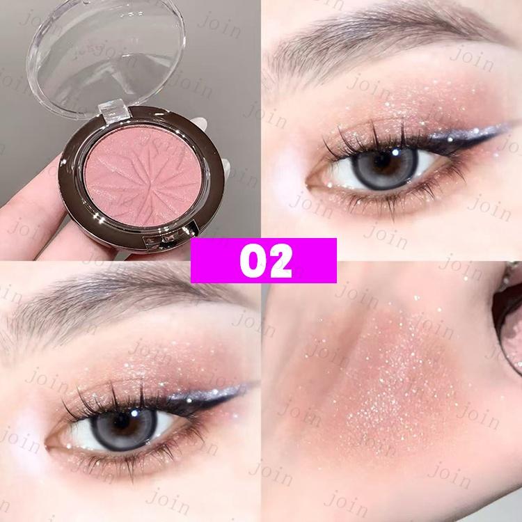 チークパウダー (cs434#) 当日発送 5color チーク 韓国 ハイライト アイシャドウ 化粧品 キラキラ 頬紅 ツヤ 血色感 フェイスカラー アイメイク メイクアップ |  | 02