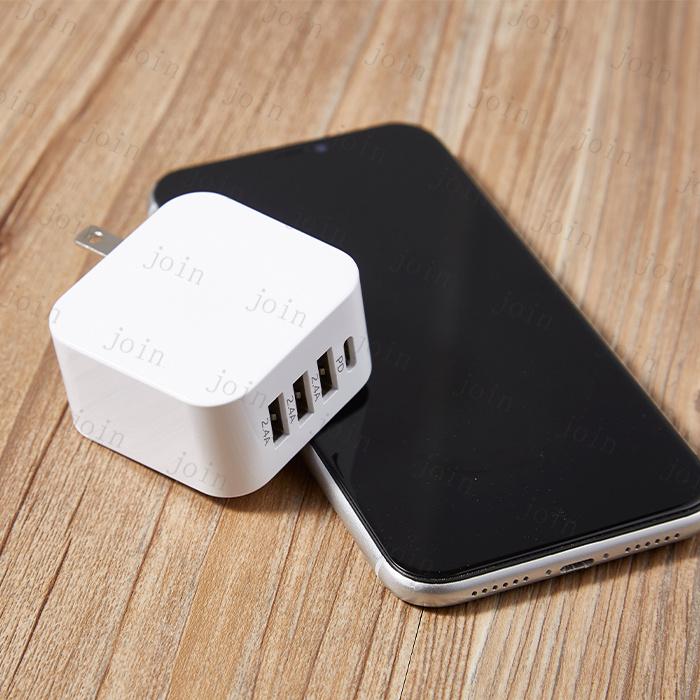 PDアダプター 日本国内当日発送 ACアダプター 4ポート USB-A Type-C USBコンセント USB 充電器 iPhone Android iPad 充電 PSE認証取得 #dk55 |  | 05