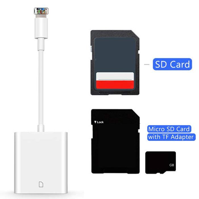 カードリーダー 日本国内当日発送 SDカード Lightning iPhone iPad 高速転送 写真 画像 動画 ライトニング カメラ データ転送 microsd #dk67 |  | 08