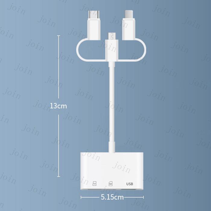 3in1 変換アダプター 日本国内当日発送 Type-ｃ USB対応 Lightning ハブ SDカードリーダー カメラ アダプタ USB3.0 SDカード TFカード OTG対応 #dk69 |  | 08