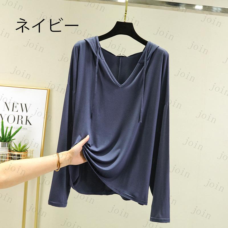 ft58#Tシャツ 長袖 レディース 日本国内当日発送 5color パーカー 薄手