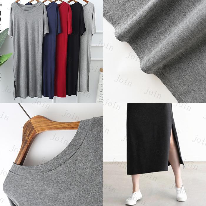 FW65#ロングワンピース Uネック カジュアル 無地 半袖 ワンピースレディース 40代 30代 20代 カジュアル ゆったり ロングワンピース夏 |  | 07