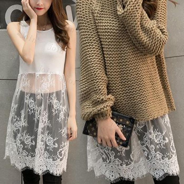 上質 刺繍レース 伸縮性 ノースリーブ 無地 大きいサイズ ロングワンピース 送料無料 綺麗 フレア ブラック ホワイトストレッチ #FW7 |  | 05