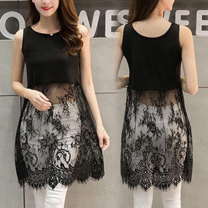 上質 刺繍レース 伸縮性 ノースリーブ 無地 大きいサイズ ロングワンピース 送料無料 綺麗 フレア ブラック ホワイトストレッチ #FW7 |  | 07