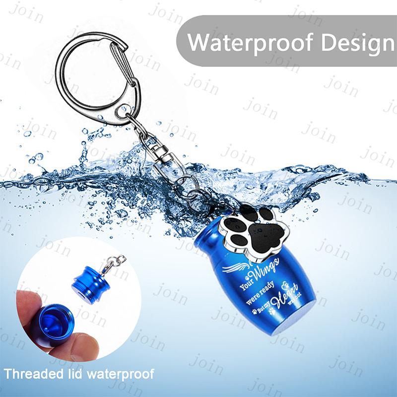 ペット 遺骨 キーホルダー (gh101#) 当日発送 2type 2color 遺骨カプセル 遺灰 分骨 納骨 犬 猫 遺骨入れ 形見 手元供養用 メモリアル 肉球 ペット供養 ミニ骨壷 |  | 10