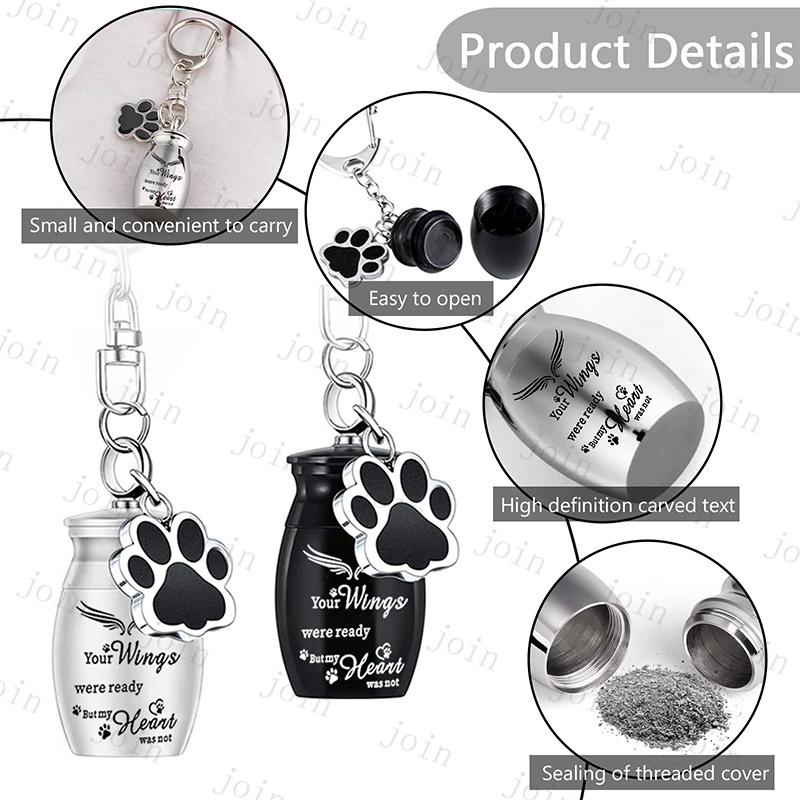 遺骨 キーホルダー (gh102#) 当日発送 6color 骨壷 遺骨 ペット仏具 犬 猫 遺骨 カプセル 遺骨アクセサリー 手元供養 肉球柄 メモリアルキーホルダー 遺骨入れ |  | 10