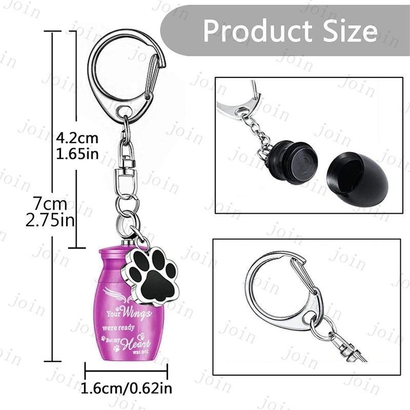 遺骨 キーホルダー (gh102#) 当日発送 6color 骨壷 遺骨 ペット仏具 犬 猫 遺骨 カプセル 遺骨アクセサリー 手元供養 肉球柄 メモリアルキーホルダー 遺骨入れ |  | 08