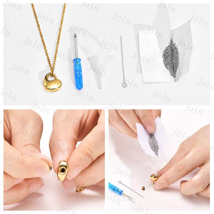 遺骨ペンダント (gh43#) 日本国内当日発送 3color ステンレス メモリアルペンダント 遺骨 ネックレス 手元供養 ハート 犬 猫 ペット仏具 ミニ骨壷 |  | 10