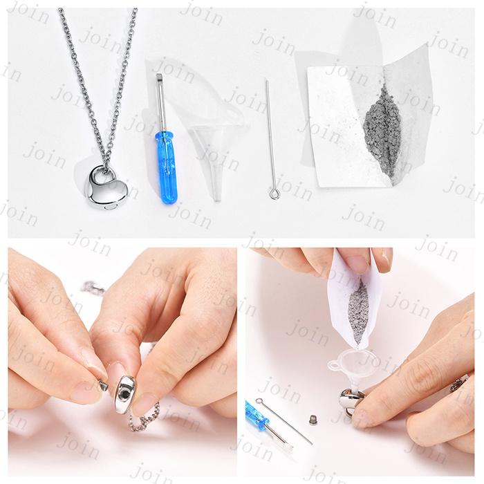 遺骨ペンダント (gh43#) 日本国内当日発送 3color ステンレス メモリアルペンダント 遺骨 ネックレス 手元供養 ハート 犬 猫 ペット仏具 ミニ骨壷 |  | 13