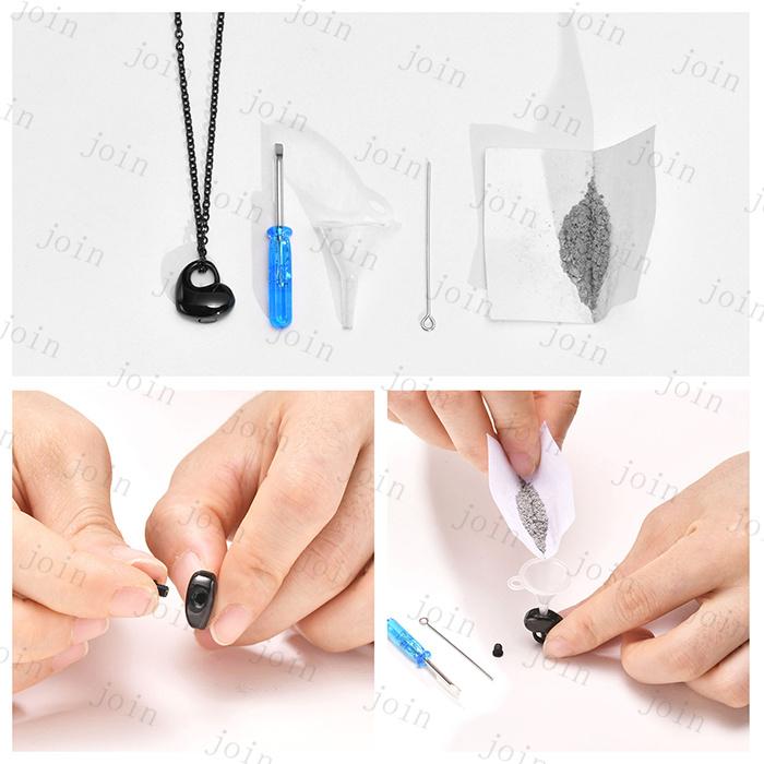 遺骨ペンダント (gh43#) 日本国内当日発送 3color ステンレス メモリアルペンダント 遺骨 ネックレス 手元供養 ハート 犬 猫 ペット仏具 ミニ骨壷 |  | 07