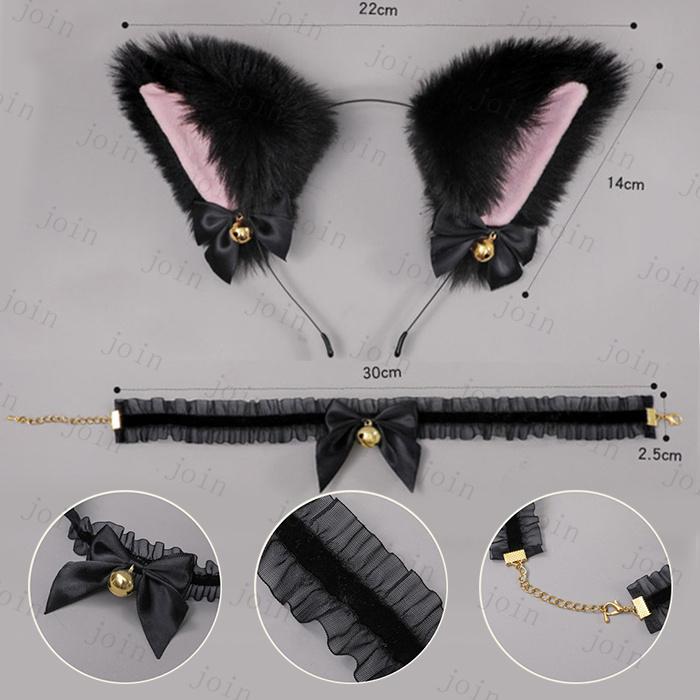 カチューシャ 猫耳 首輪 2点セット (h101#) 日本国内当日発送 チョーカー コスプレ かわいい 鈴付き リボン付き ロリータ ヘアアクセサリー ヘッドドレス レース |  | 13