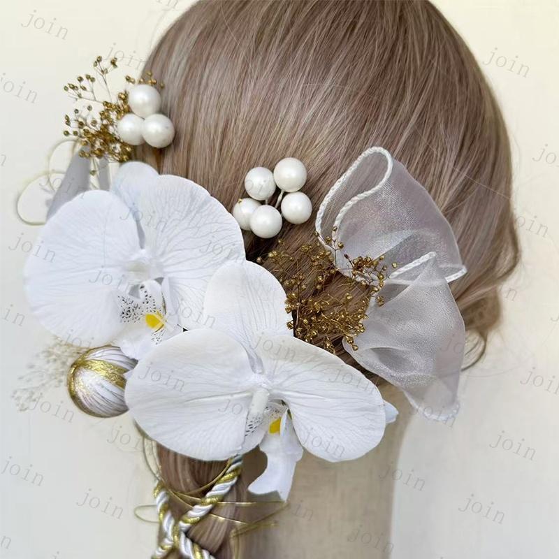 髪飾り (h108#) 当日発送 4color 成人式 振袖小物 花 卒業式 和装 振袖 浴衣 和服 つまみ細工 ヘアアクセサリー 着物 ヘッドドレス 七五三 和装小物 結婚式 留袖 |  | 11