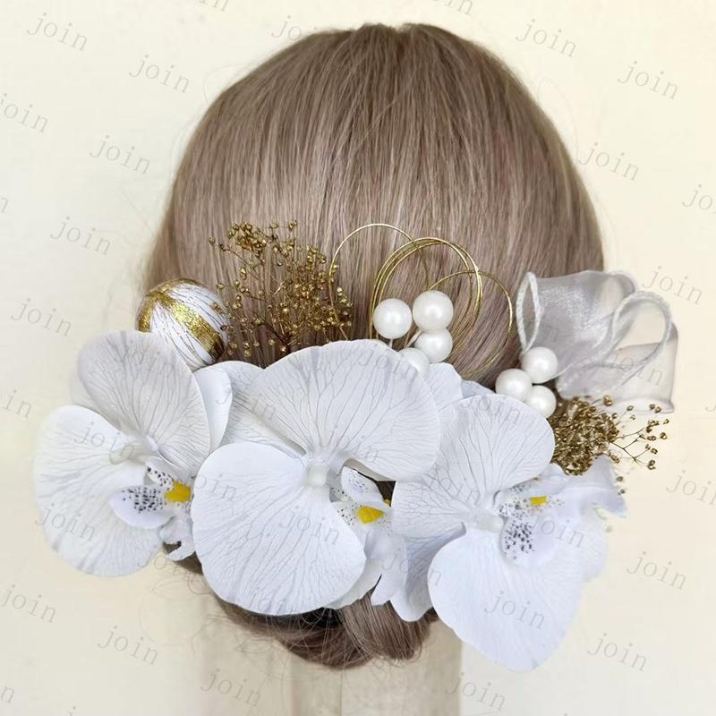 髪飾り (h108#) 当日発送 4color 成人式 振袖小物 花 卒業式 和装 振袖 浴衣 和服 つまみ細工 ヘアアクセサリー 着物 ヘッドドレス 七五三 和装小物 結婚式 留袖 |  | 12