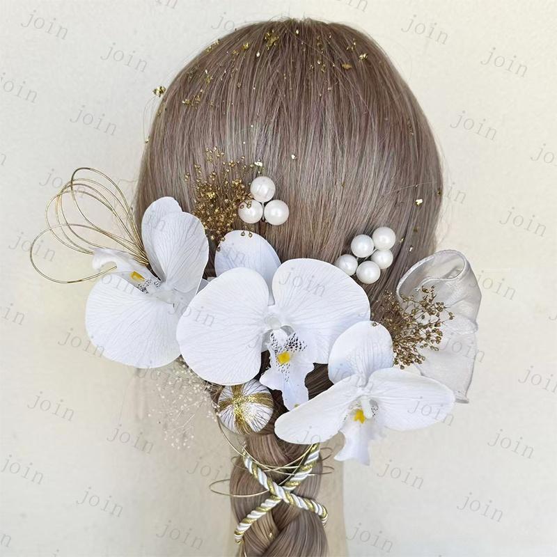髪飾り (h108#) 当日発送 4color 成人式 振袖小物 花 卒業式 和装 振袖 浴衣 和服 つまみ細工 ヘアアクセサリー 着物 ヘッドドレス 七五三 和装小物 結婚式 留袖 |  | 13