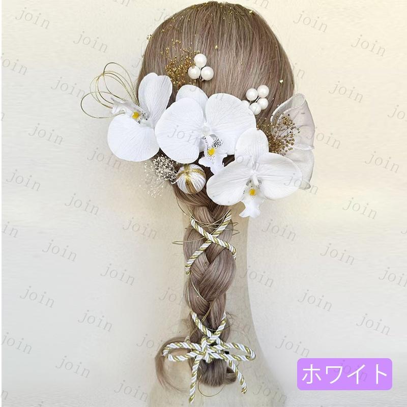 髪飾り (h108#) 当日発送 4color 成人式 振袖小物 花 卒業式 和装 振袖 浴衣 和服 つまみ細工 ヘアアクセサリー 着物 ヘッドドレス 七五三 和装小物 結婚式 留袖 |  | 01