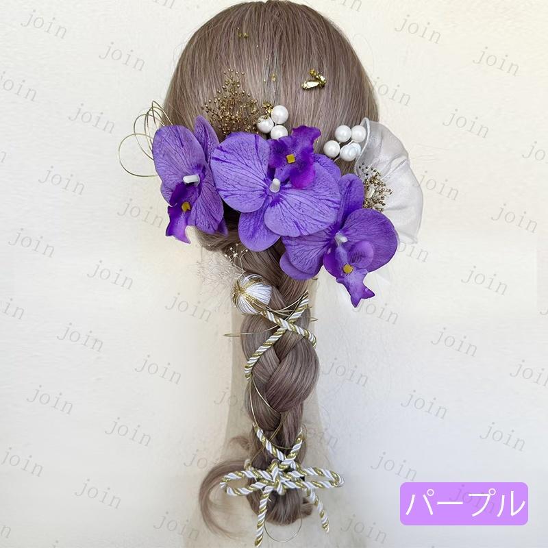髪飾り (h108#) 当日発送 4color 成人式 振袖小物 花 卒業式 和装 振袖 浴衣 和服 つまみ細工 ヘアアクセサリー 着物 ヘッドドレス 七五三 和装小物 結婚式 留袖 |  | 04