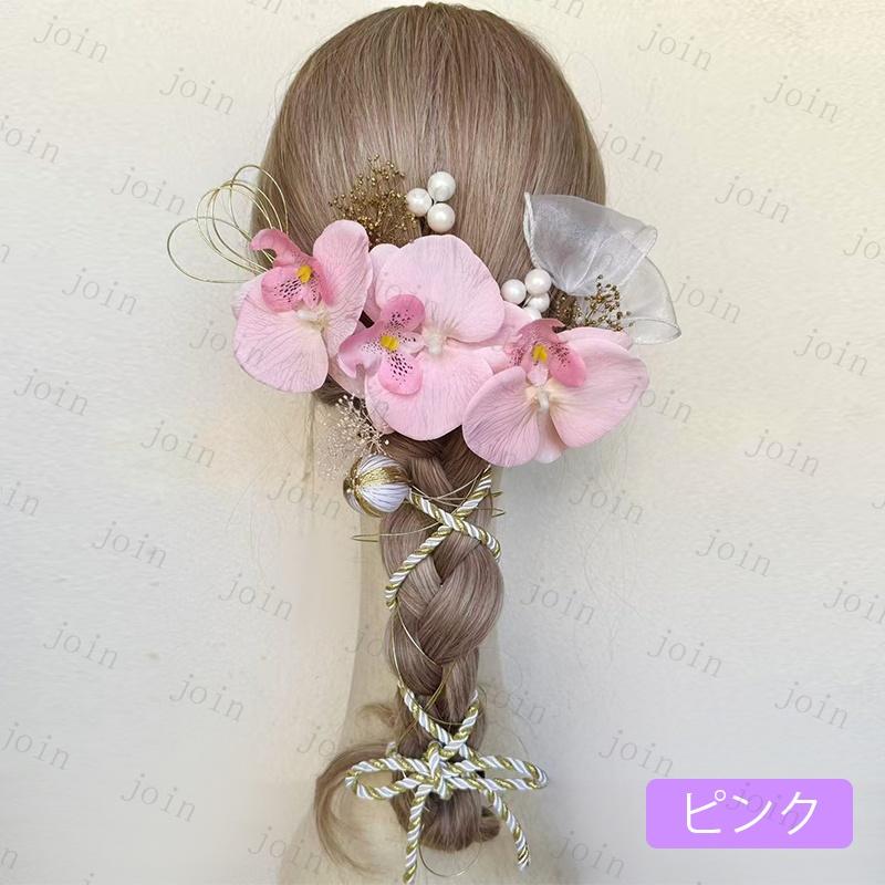 髪飾り (h108#) 当日発送 4color 成人式 振袖小物 花 卒業式 和装 振袖 浴衣 和服 つまみ細工 ヘアアクセサリー 着物 ヘッドドレス 七五三 和装小物 結婚式 留袖 |  | 07