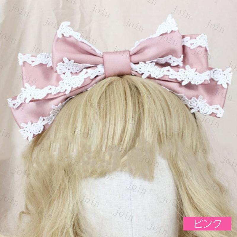 カチューシャ リボン (h109#) 当日発送 6color 髪飾り ヘアアクセサリー 幅広 可愛い メイド ロリータ ヘッドドレス 文化祭 ハロウィン 学園祭 コスプレ レース |  | 05