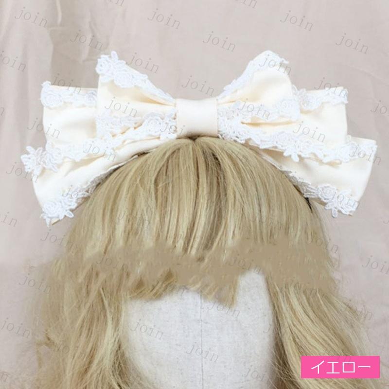 カチューシャ リボン (h109#) 当日発送 6color 髪飾り ヘアアクセサリー 幅広 可愛い メイド ロリータ ヘッドドレス 文化祭 ハロウィン 学園祭 コスプレ レース |  | 06