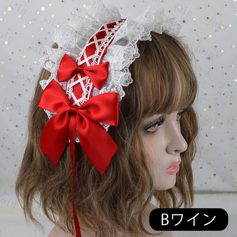 ロリータ カチューシャ (h122#) 日本国内当日発送 2type 13color