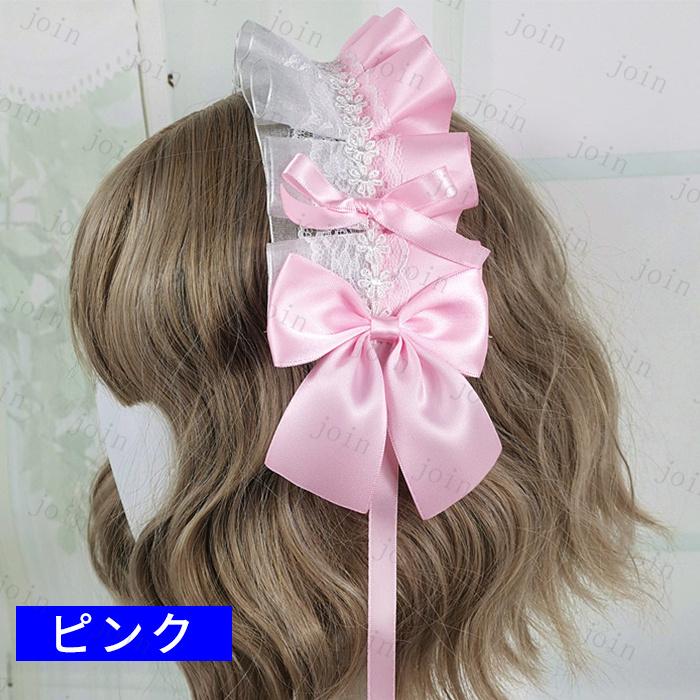 カチューシャ ロリータ (h12#) 日本国内当日発送 20color リボン ゴスロリ コスプレ ヘッドドレス メイド 髪飾り ヘアアクセサリー レディース lolita レース |  | 02